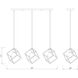 Vertical 3 Light 34 inch Matte Black and Brushed Nickel Linear Chandelier Ceiling Light