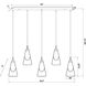 Aimie Linear Chandelier Ceiling Light in Brushed Nickel