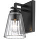 Lyna 1 Light 5 inch Matte Black Wall Sconce Wall Light