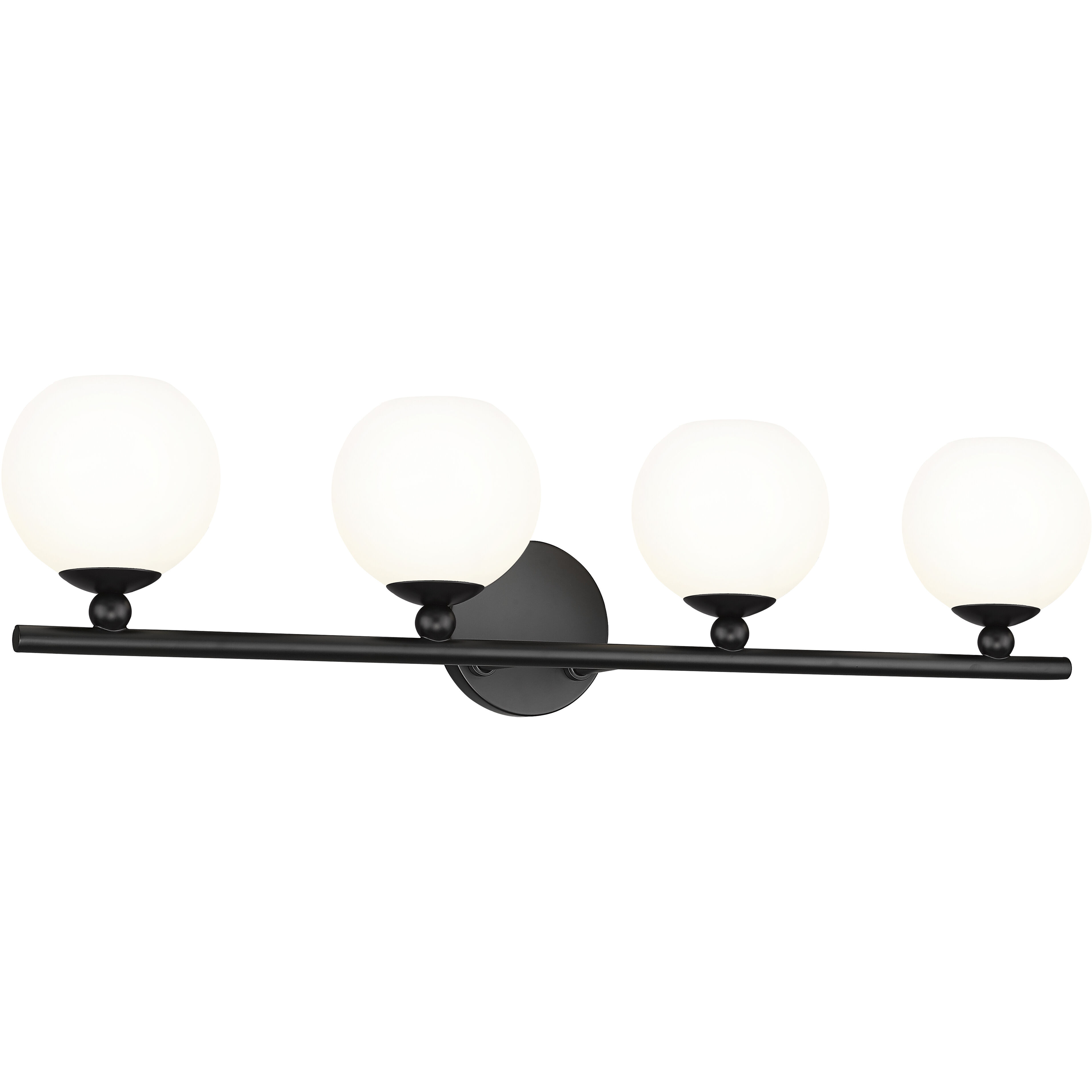 Neoma 4 Light 30 inch Matte Black Vanity Wall Light