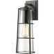 Helix 1 Light 17 inch Black Outdoor Wall Light
