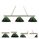 Sharp Shooter 3 Light 48 inch Polished Brass Billiard Ceiling Light in Green Acrylic, 9