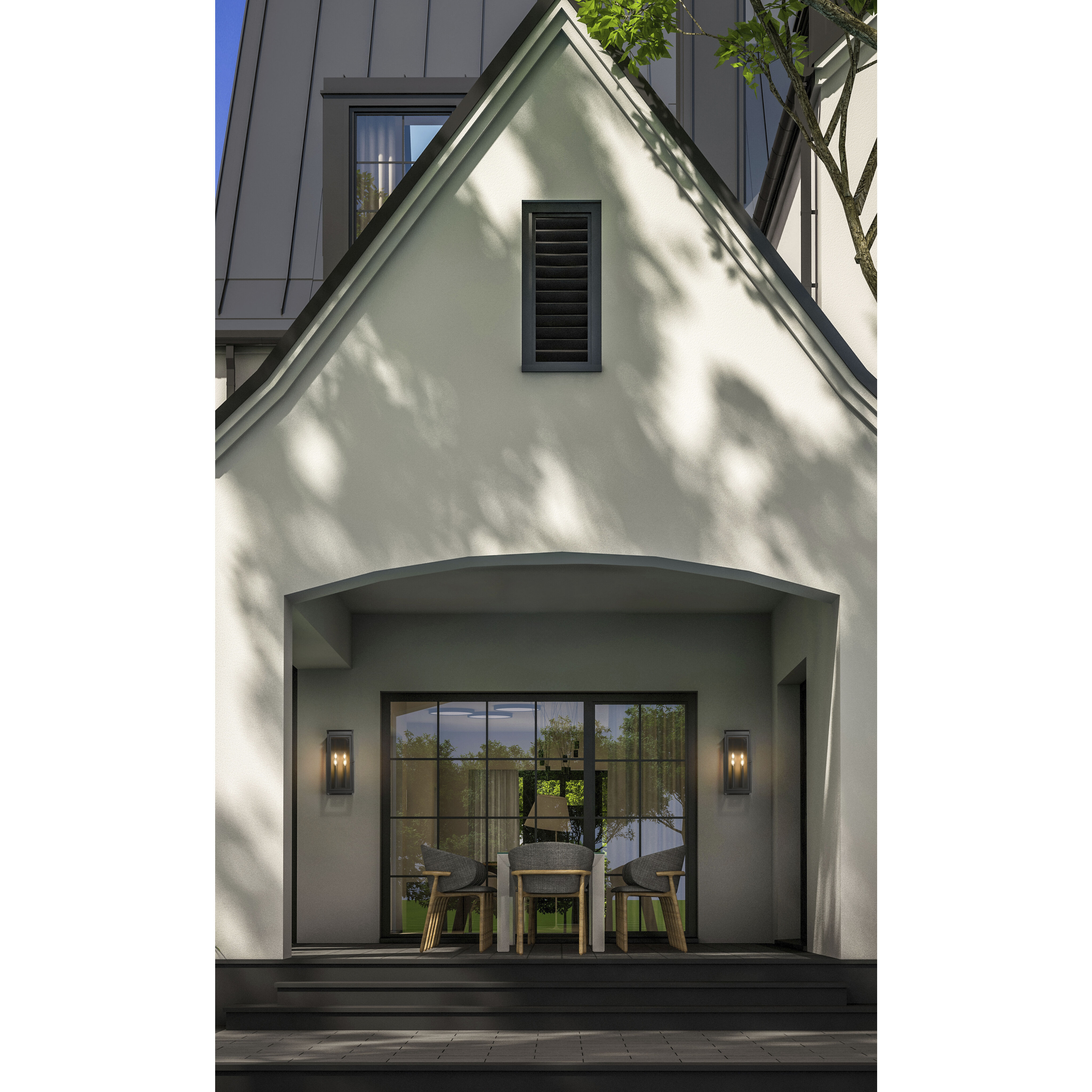 Nova 4 Light 24.5 inch Black Outdoor Wall Light