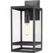 Nuri 1 Light 17.5 inch Black Outdoor Wall Light