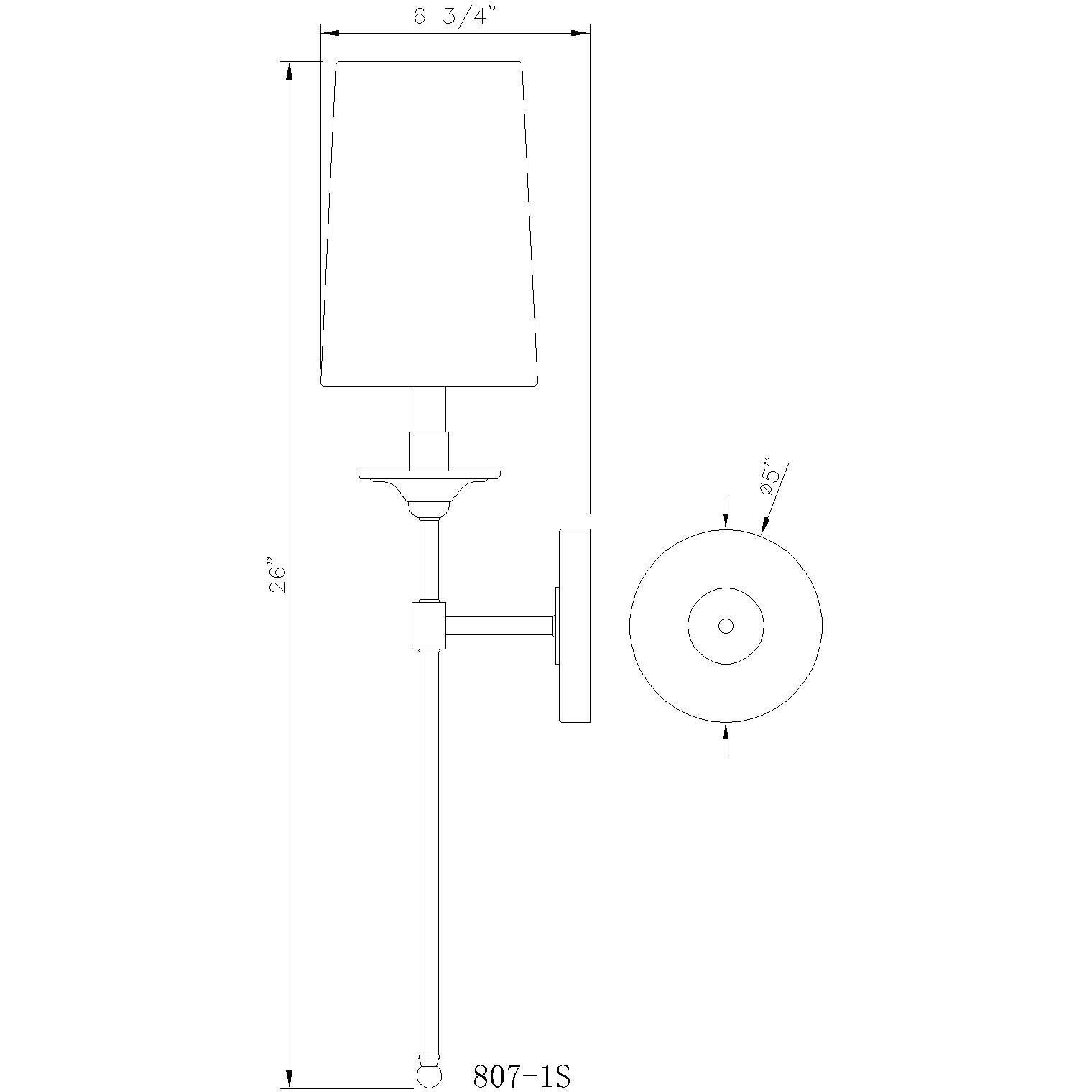 Emily 1 Light 5.5 inch Polished Nickel Wall Sconce Wall Light