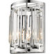 Mersesse 2 Light 12 inch Chrome Wall Sconce Wall Light in 2.42, Clear and Chrome