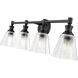 Auden 4 Light 31.75 inch Matte Black Bath Vanity Wall Light