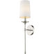 Emily 1 Light 5.5 inch Polished Nickel Wall Sconce Wall Light