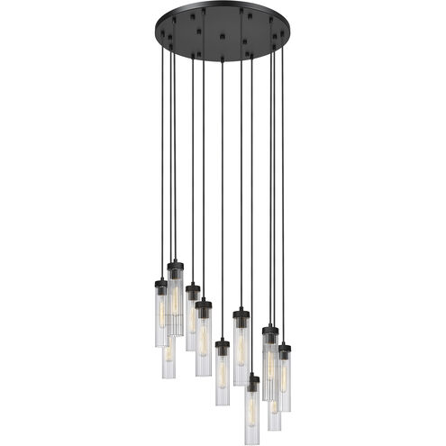 Beau 11 Light 24 inch Matte Black Chandelier Ceiling Light