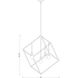 Vertical 4 Light 34 inch Matte Black and Brushed Nickel Chandelier Ceiling Light