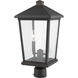 Beacon 2 Light 19.5 inch Oil Rubbed Bronze Outdoor Post Mount Fixture in 8