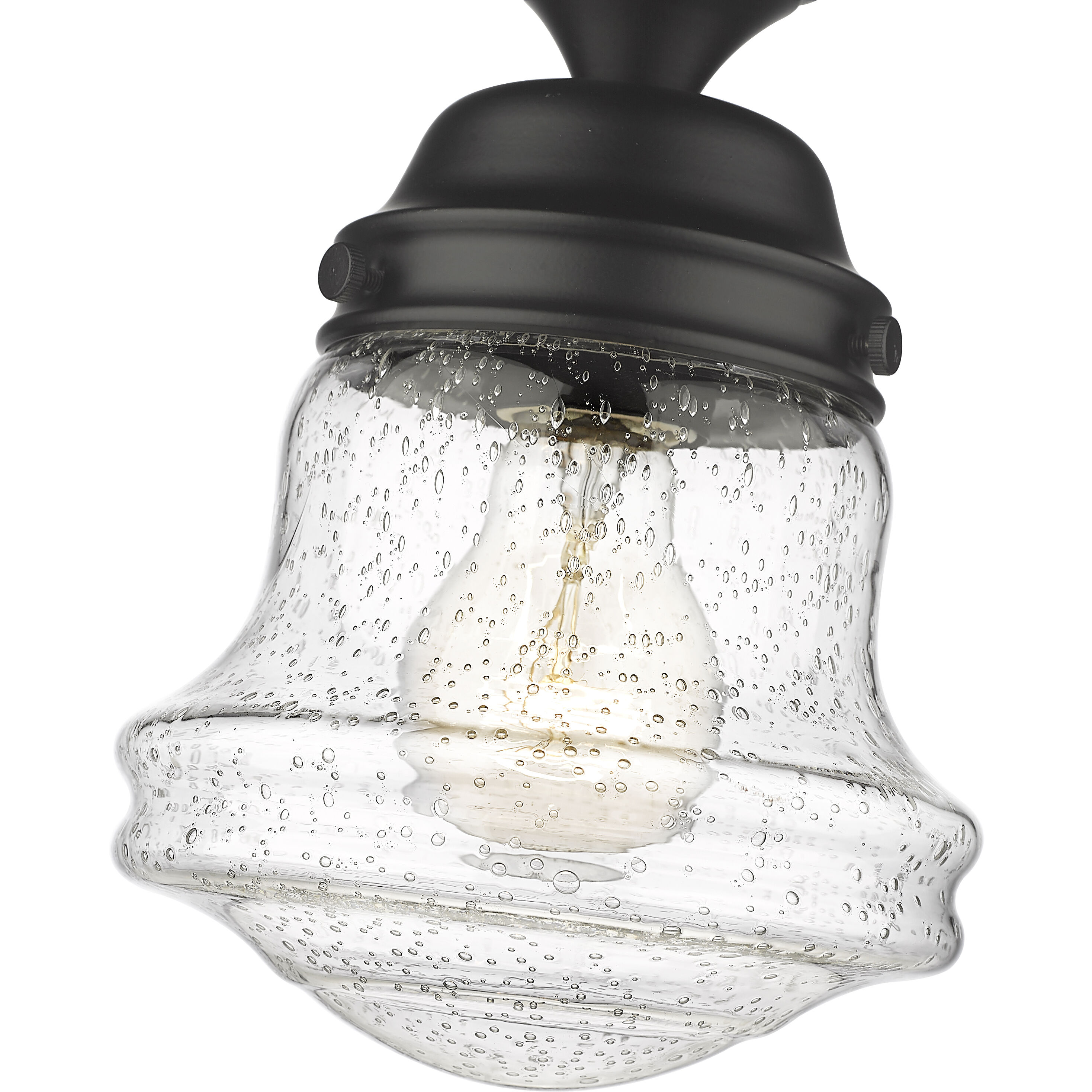 Vaughn 1 Light 6 inch Matte Black Flush Mount Ceiling Light