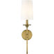 Emily Wall Sconce Wall Light in Rubbed Brass