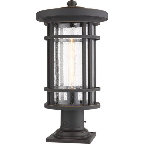 Jordan 1 Light 19.75 inch Oil Rubbed Bronze Outdoor Pier Mounted Fixture in 7.25