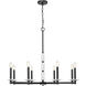 Kaden 8 Light 36.5 inch Matte Black Chandelier Ceiling Light