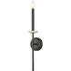 Gaultier Wall Sconce Wall Light in Matte Black and Modern Gold