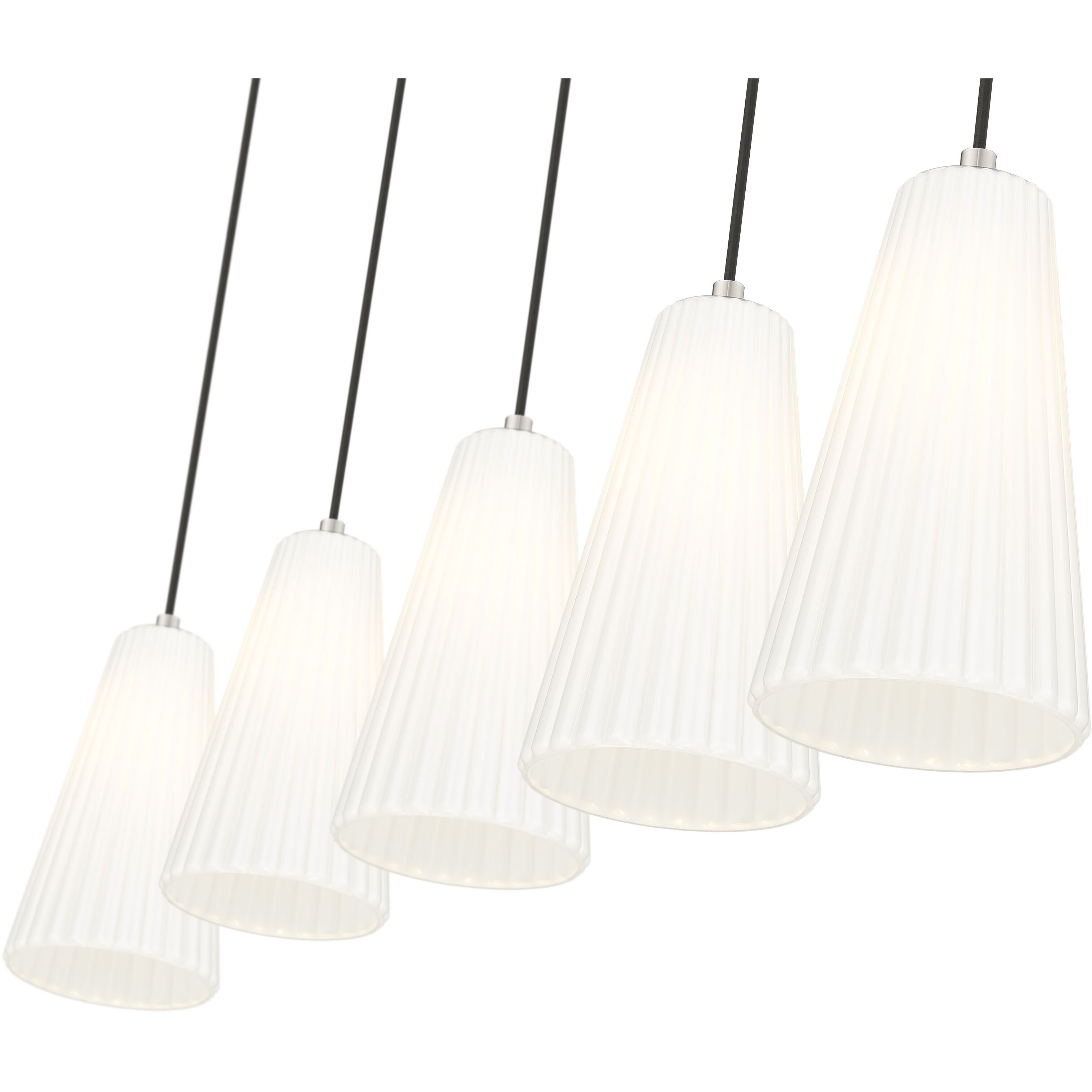 Farrell 5 Light 42 inch Brushed Nickel Linear Chandelier Ceiling Light