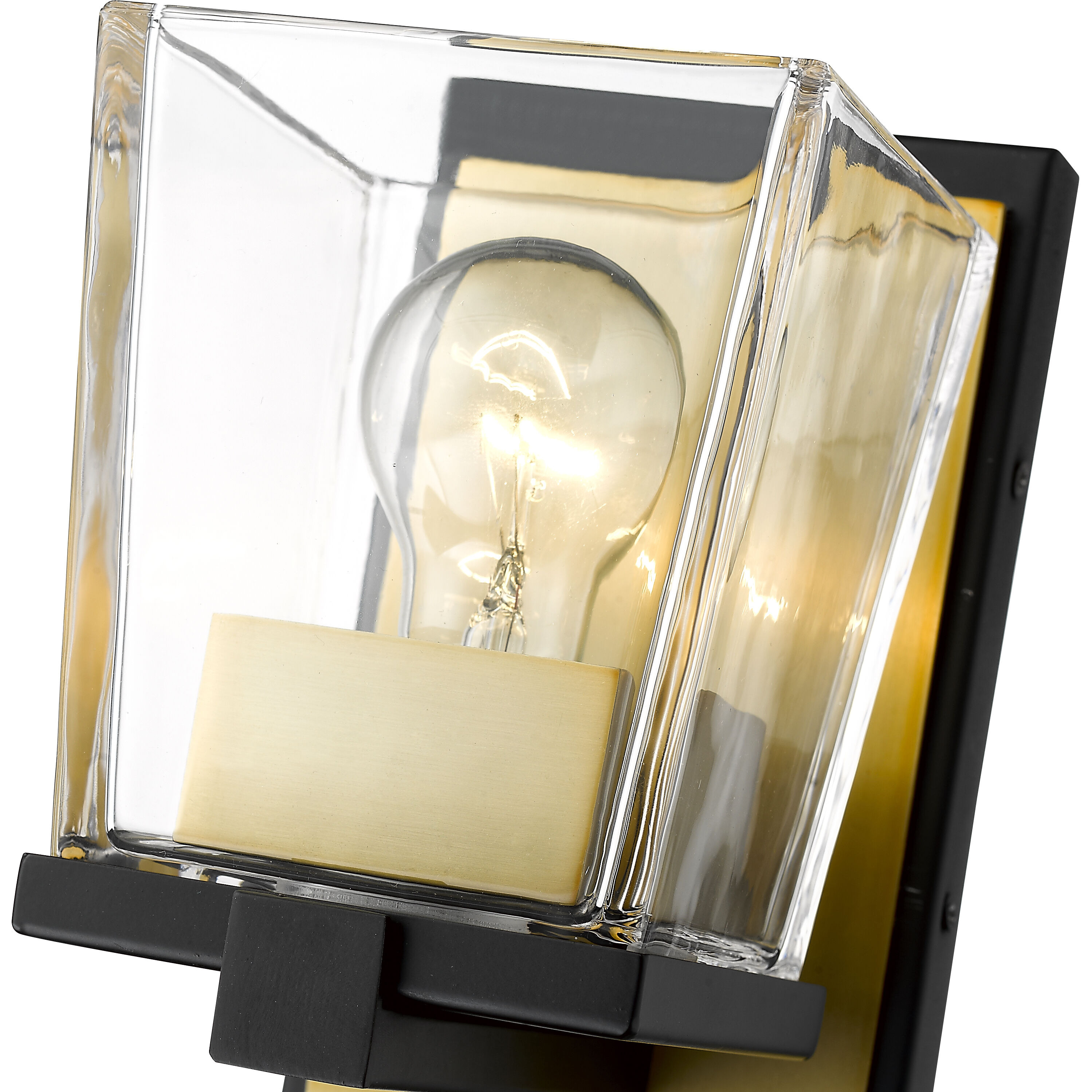 Bleeker Street 1 Light 5 inch Matte Black and Olde Brass Wall Sconce Wall Light