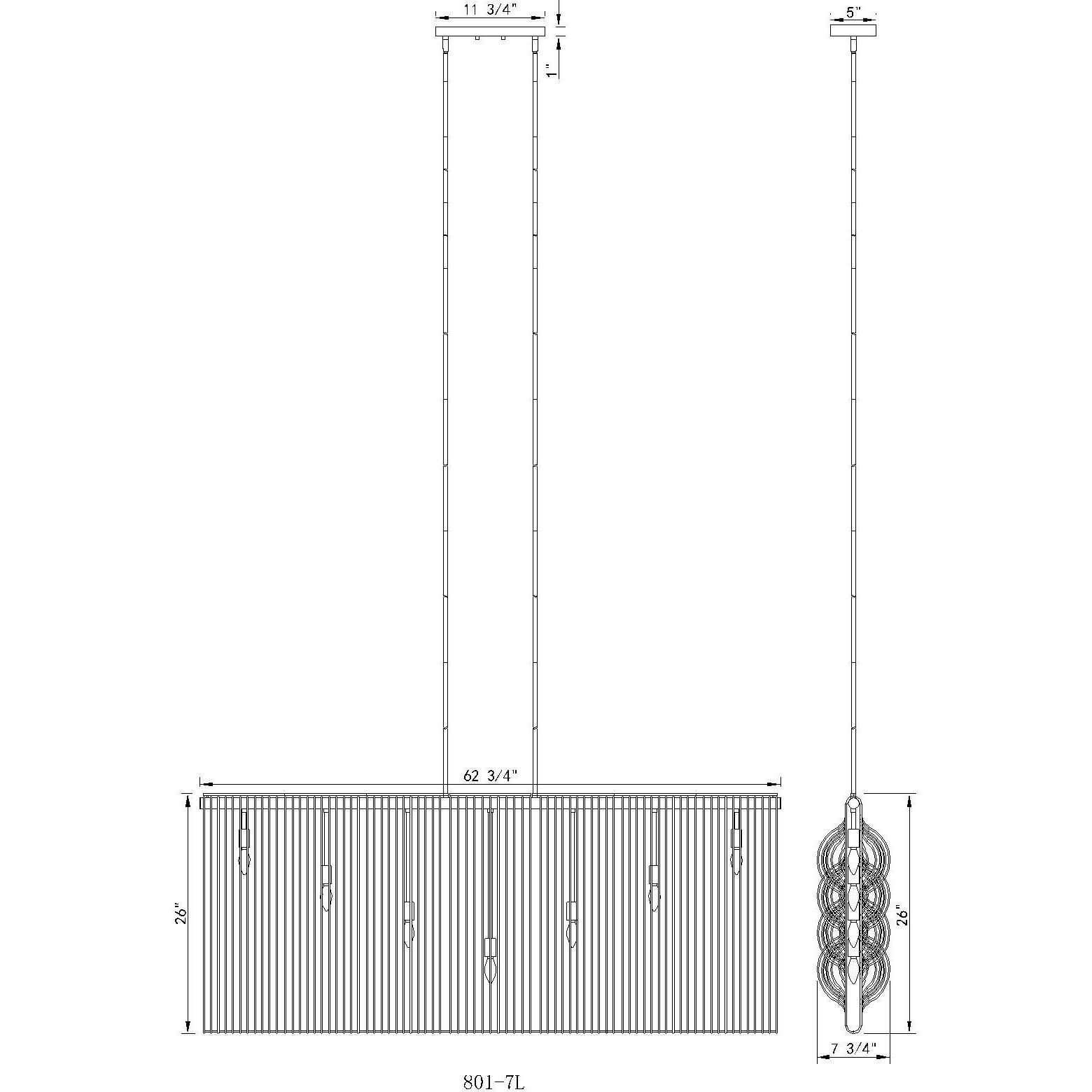 Z-Lite 801-7L-WH Contour 7 Light 62.75 inch White Linear Z-Lite 801-7L-WH Contour 7 Light 62.75 inch White Linear