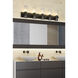 Lawson 5 Light 38 inch Matte Black Vanity Wall Light