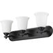 Lagoon 3 Light 24 inch Matte Black Vanity Wall Light