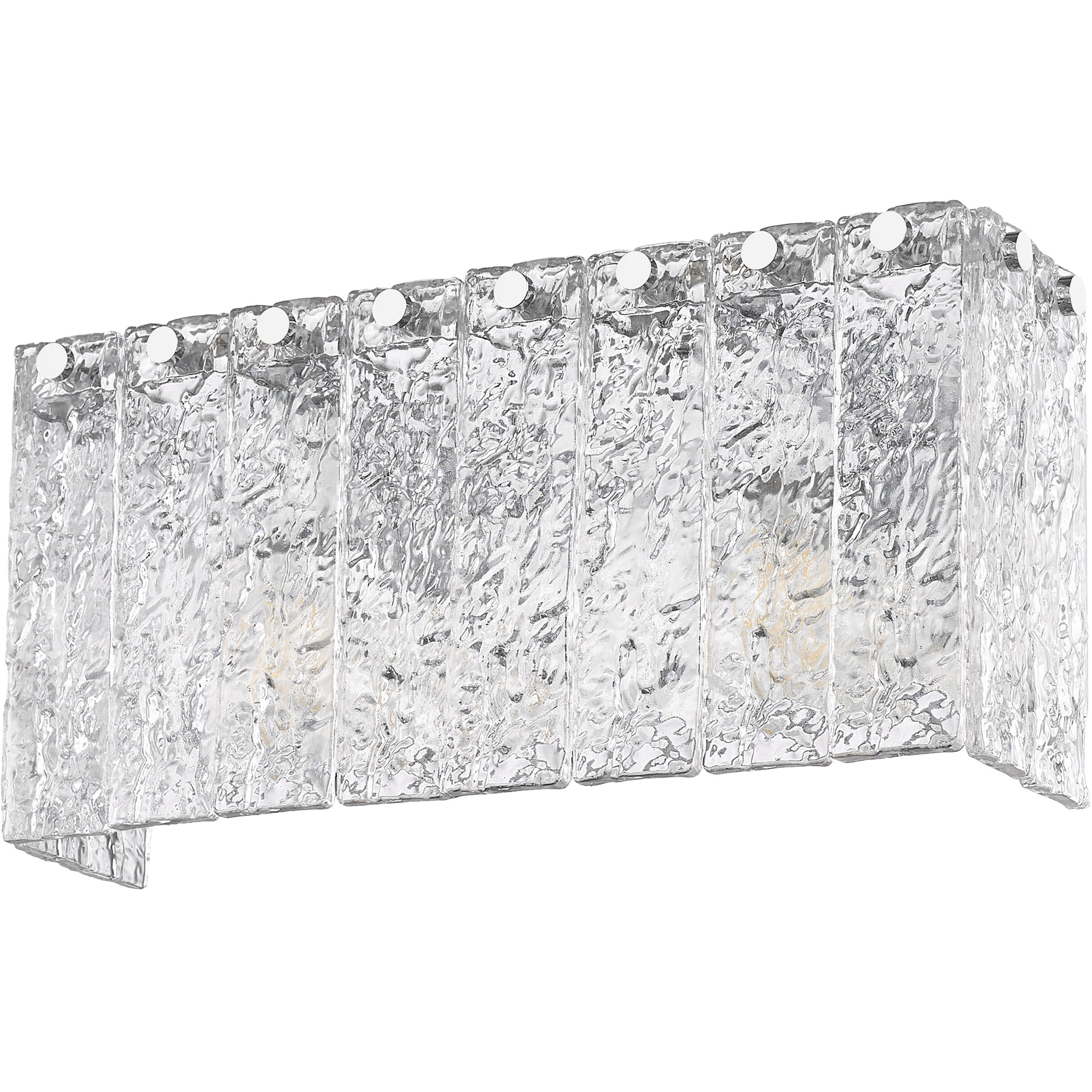 Glacier 2 Light 15 inch Chrome Vanity Wall Light