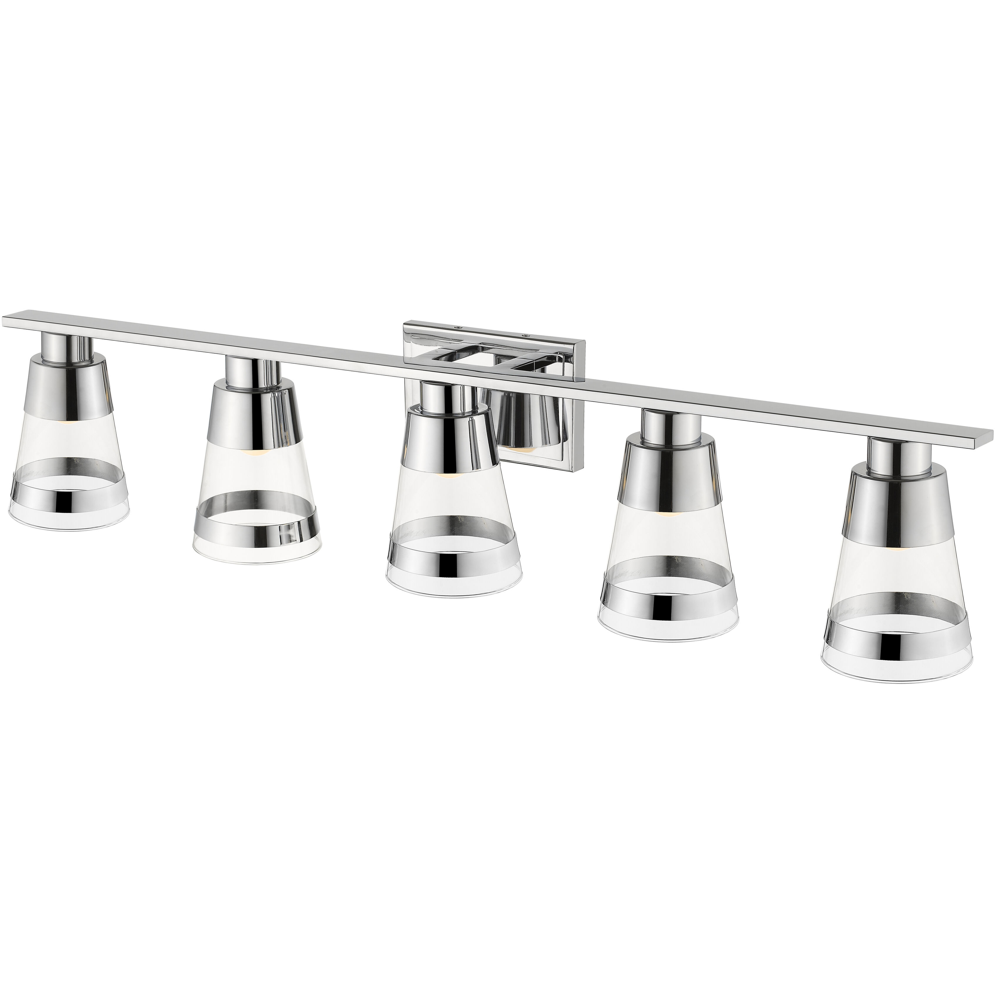 Ethos LED 40 inch Chrome Vanity Wall Light in Clear Glass