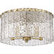 Glacier 5 Light 16.75 inch Modern Gold Flush Mount Ceiling Light