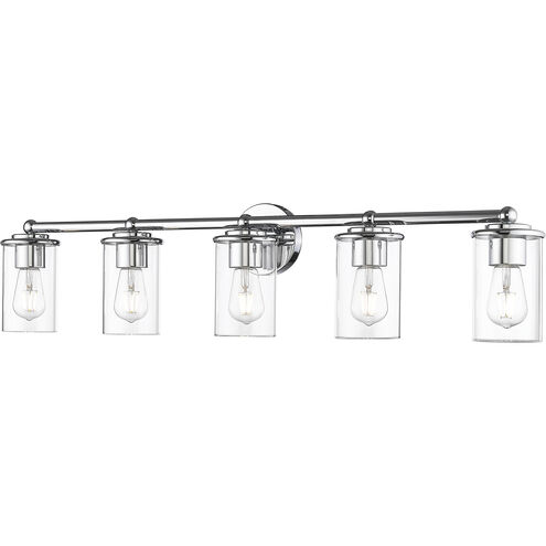 Thayer 5 Light 39 inch Chrome Vanity Wall Light