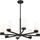 Danica 8 Light 31.5 inch Matte Black Chandelier Ceiling Light