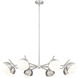 Realm Sphere 8 Light 44 inch Brushed Nickel Chandelier Ceiling Light