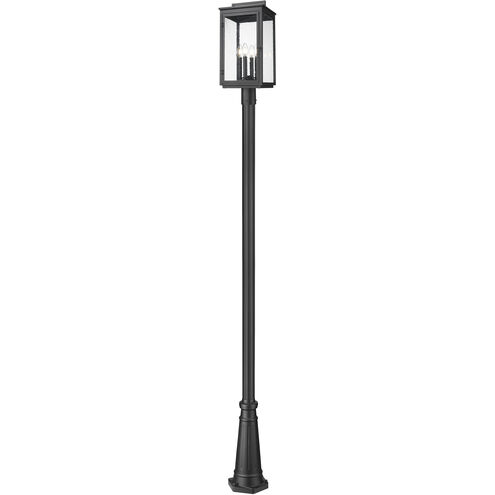 Hartwell 4 Light 116.75 inch Sand Black Outdoor Post Mounted Fixture