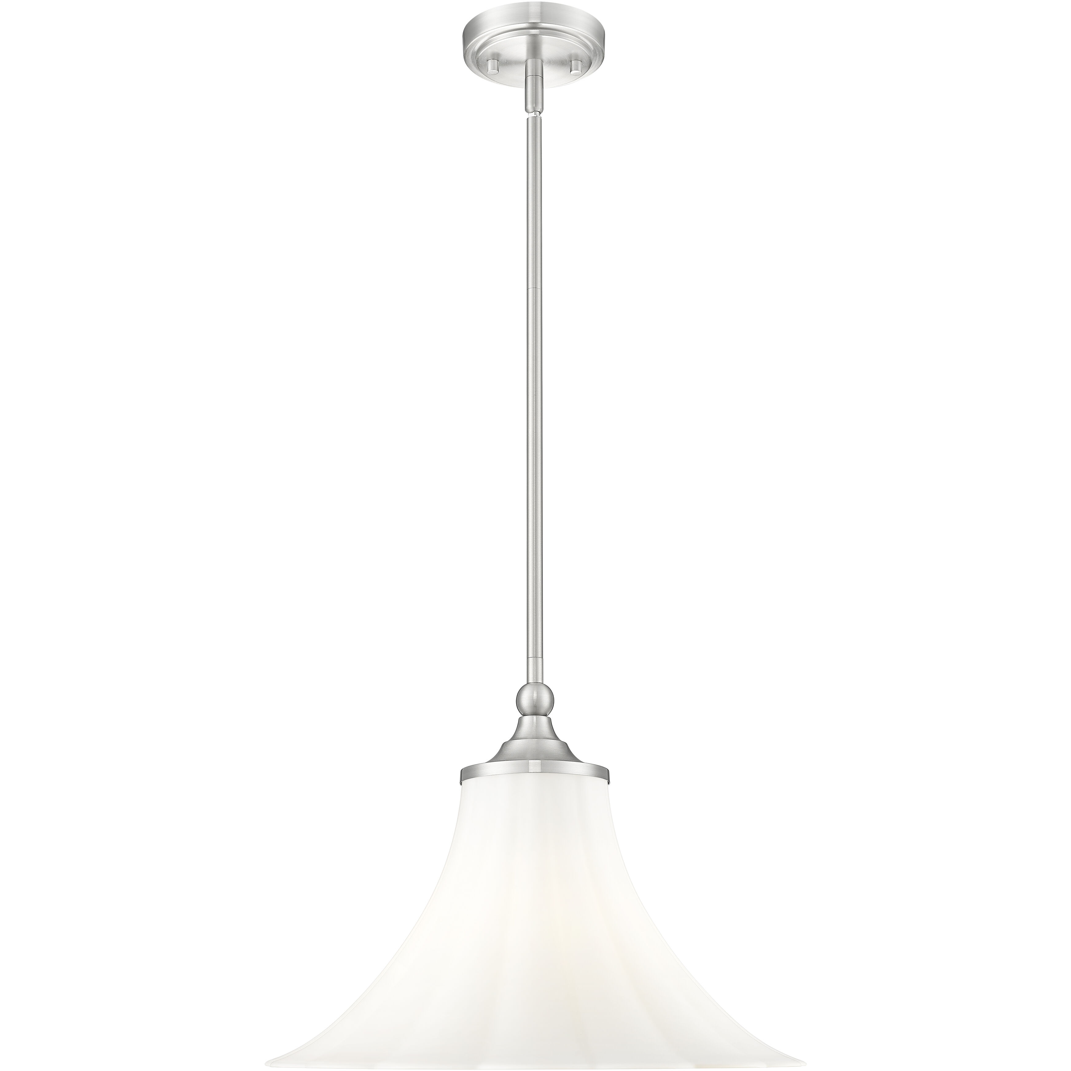 Fleur 1 Light 16 inch Brushed Nickel Pendant Ceiling Light