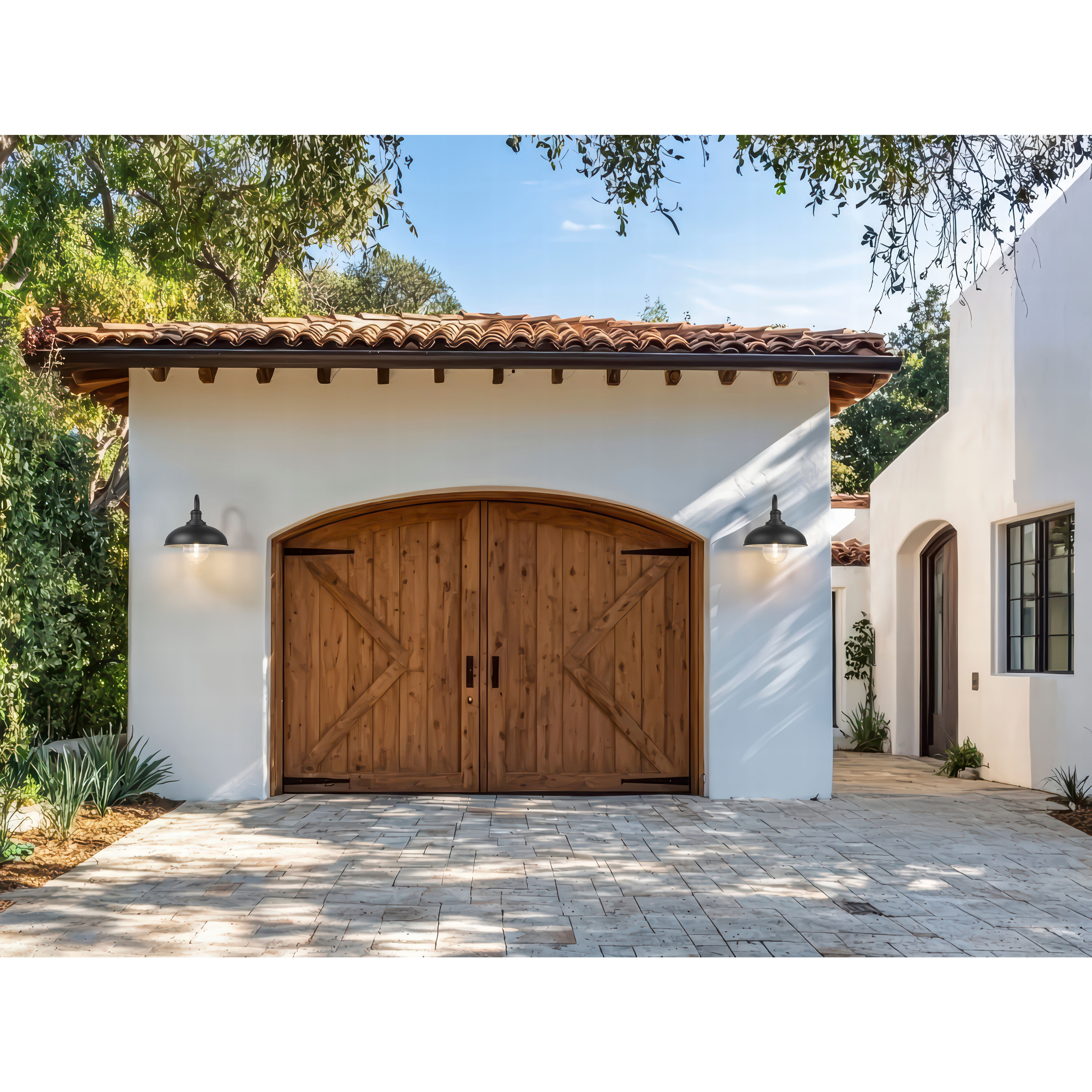 RLM 1 Light 15.5 inch Sand Black Outdoor Wall Light