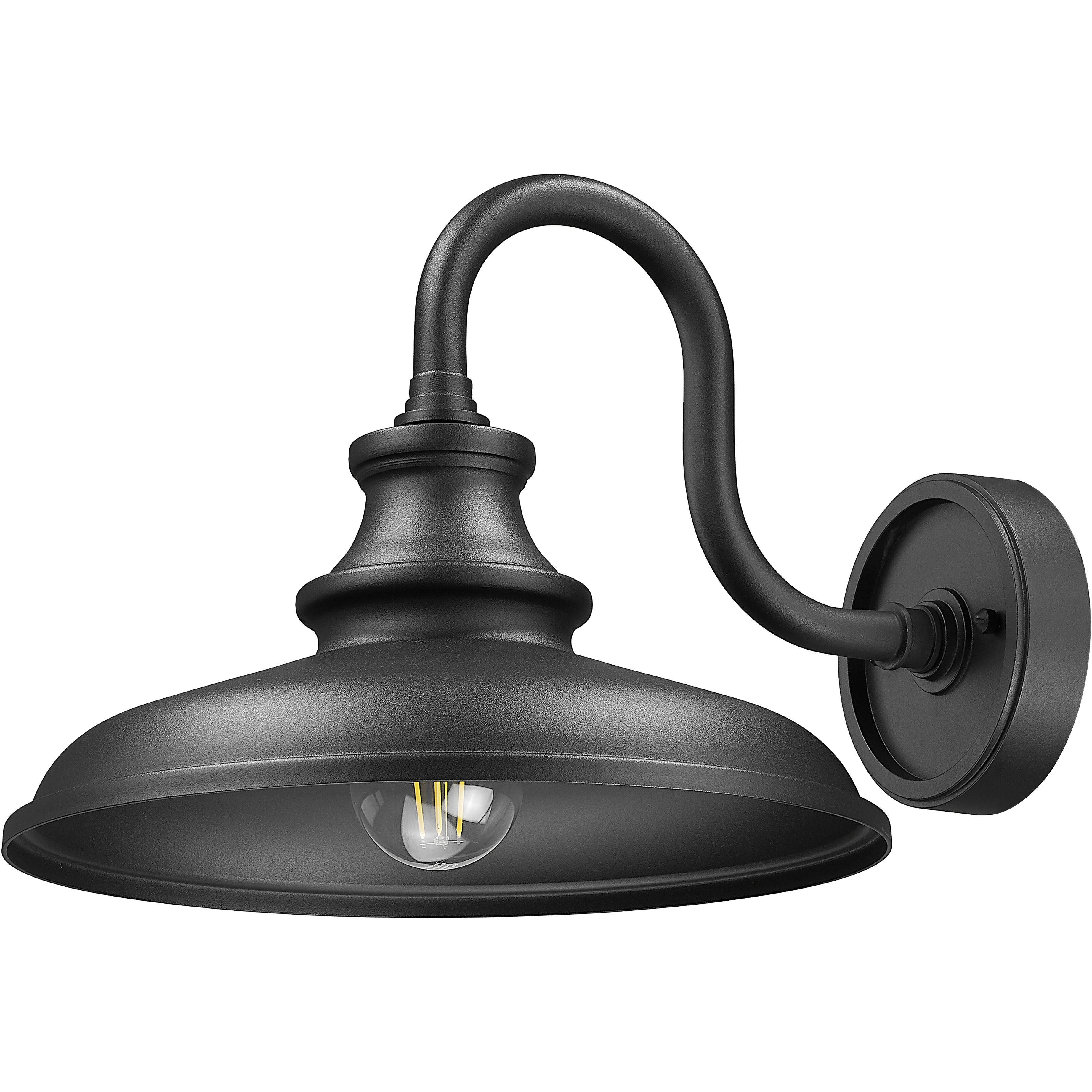 RLM 1 Light 10.25 inch Sand Black Outdoor Wall Light