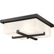 Sana 4 Light 12 inch Black Outdoor Flush Mount