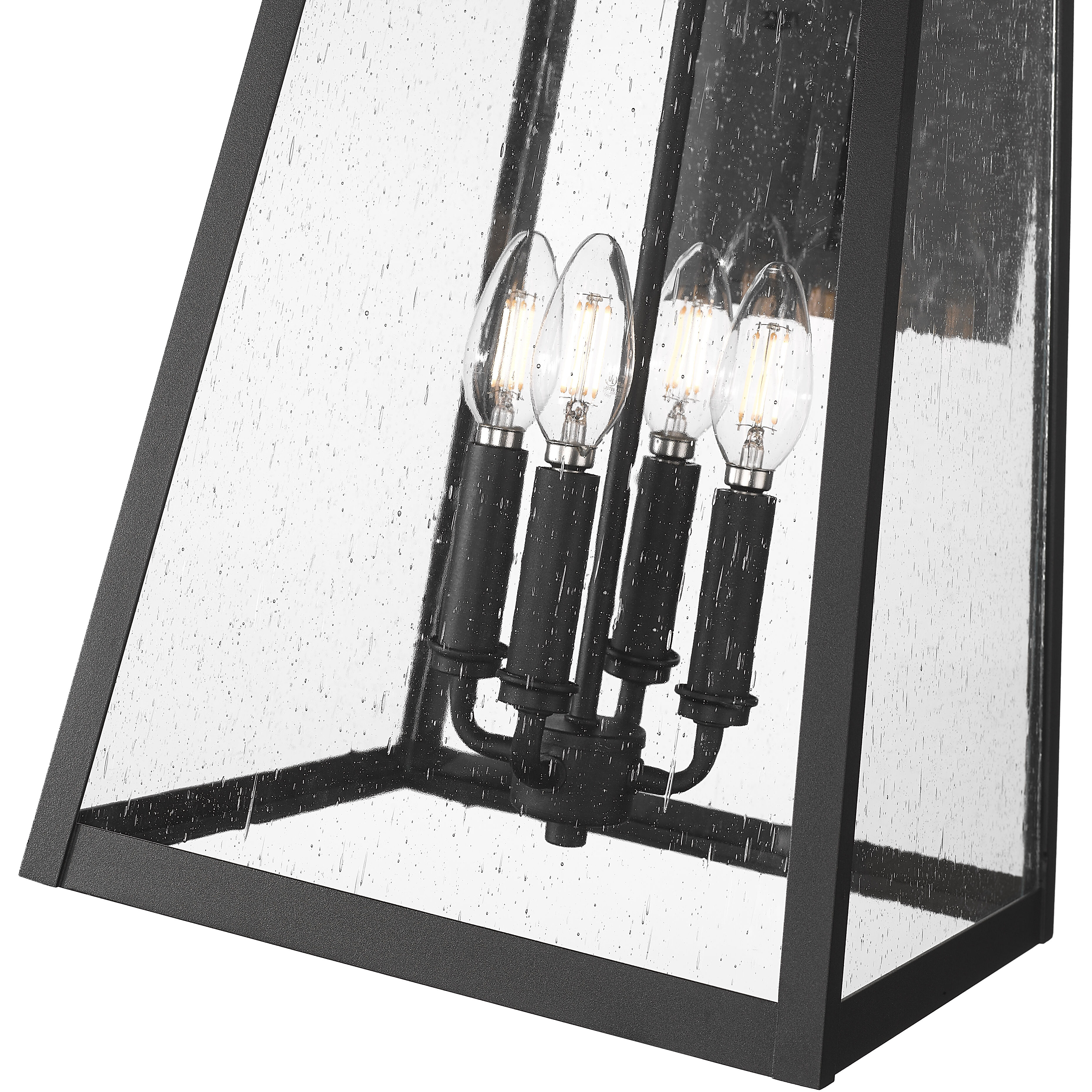 Rainer Outdoor Wall Light in Black, G9
