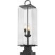 Sana 3 Light 28.75 inch Black Outdoor Pier Mounted Fixture