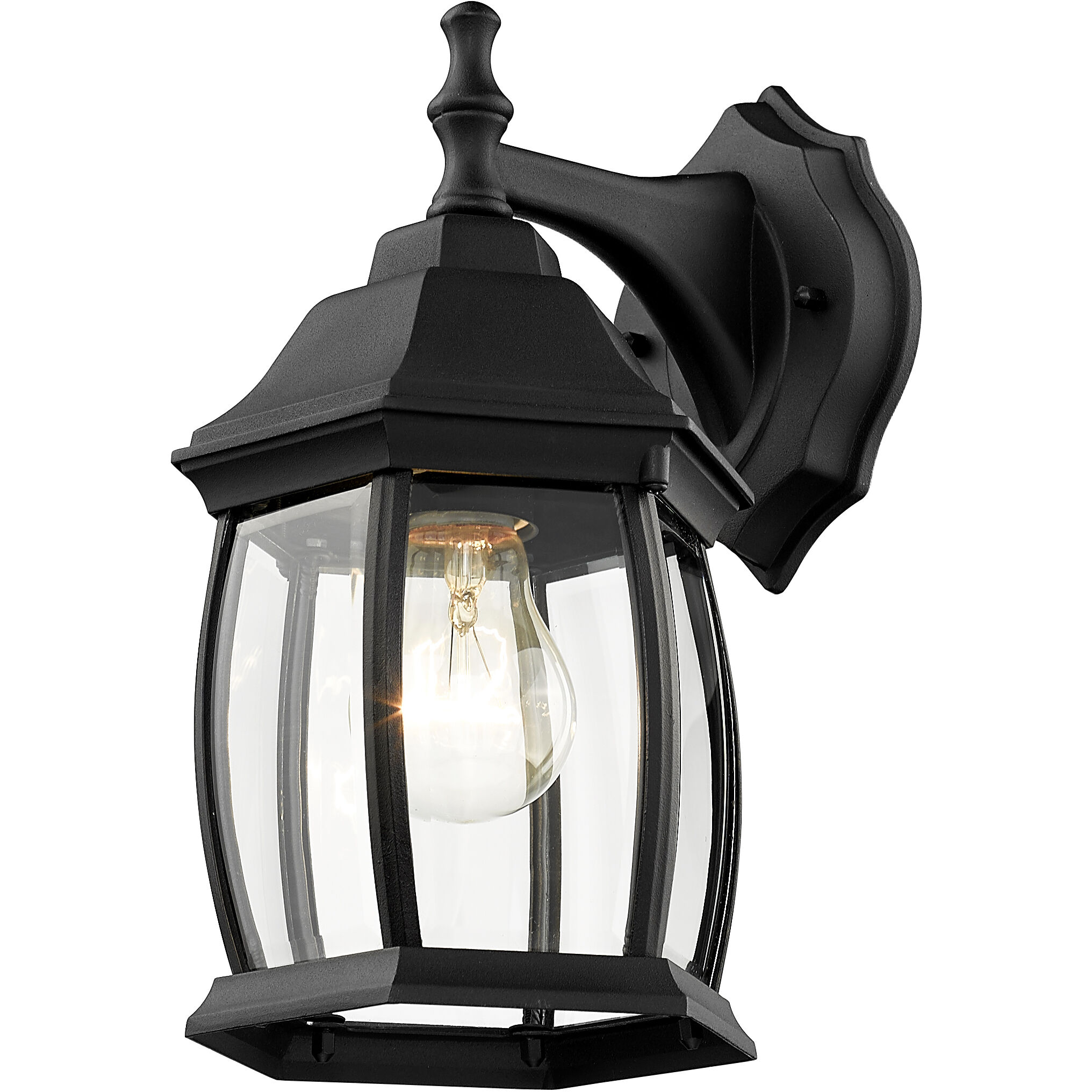 Waterdown 1 Light 11.75 inch Black Outdoor Wall Light