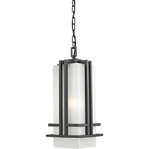 Abbey 1 Light 7.75 inch Black Outdoor Chain Mount Ceiling Fixture