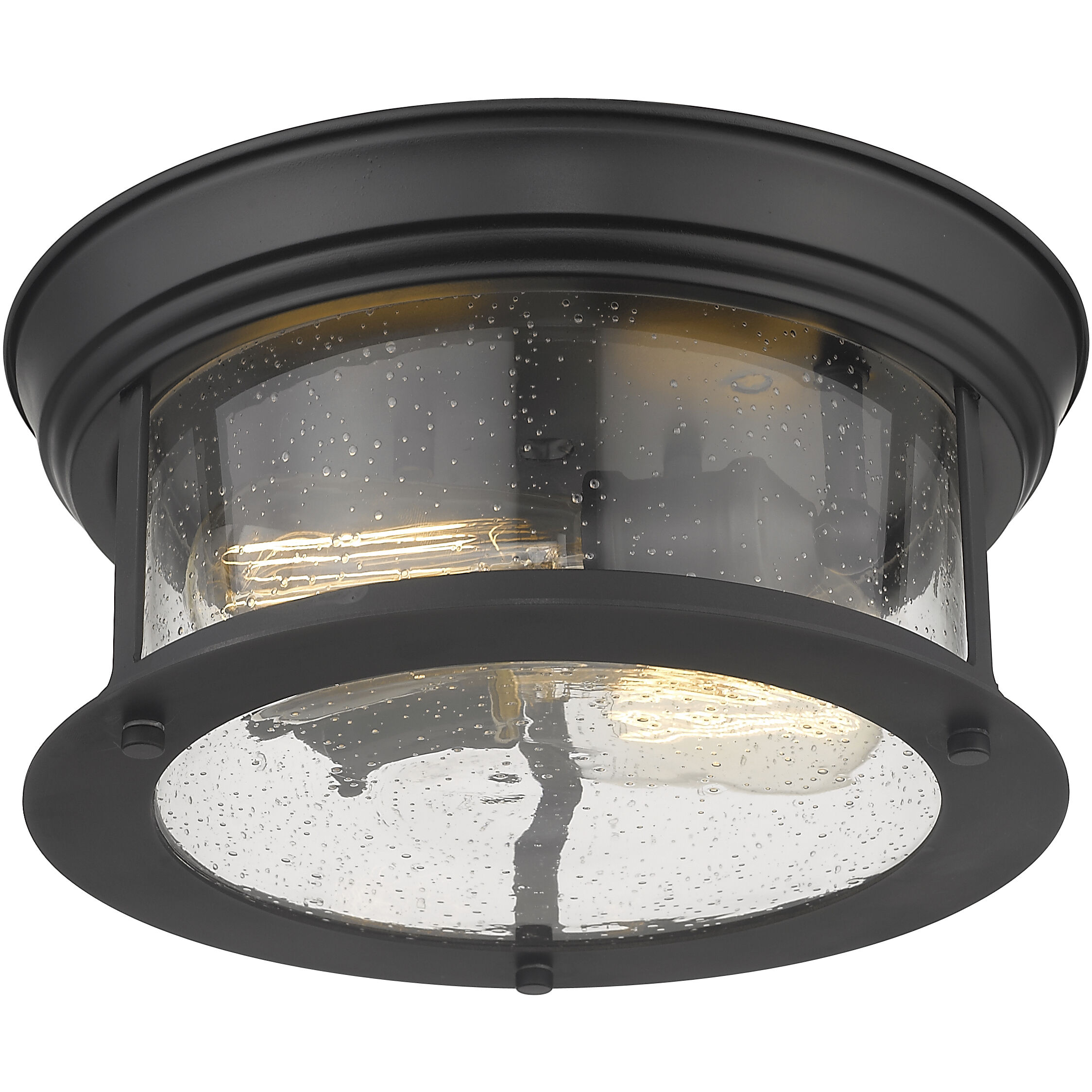 Sonna 2 Light 11 inch Matte Black Flush Mount Ceiling Light