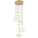 Renaud LED 15.75 inch Modern Gold Chandelier Ceiling Light