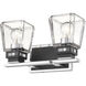 Jackson 2 Light 14.25 inch Chrome and Matte Black Vanity Wall Light