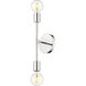 Modernist 2 Light 5 inch Chrome Wall Sconce Wall Light