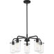 Delaney 5 Light 24 inch Matte Black Chandelier Ceiling Light