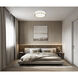 Bradley LED 16 inch Matte White and Modern Gold Flush Mount Ceiling Light