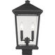 Beacon 2 Light 19.5 inch Black Outdoor Post Mount Fixture in 8