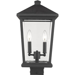 Beacon 2 Light 19.5 inch Black Outdoor Post Mount Fixture in 8