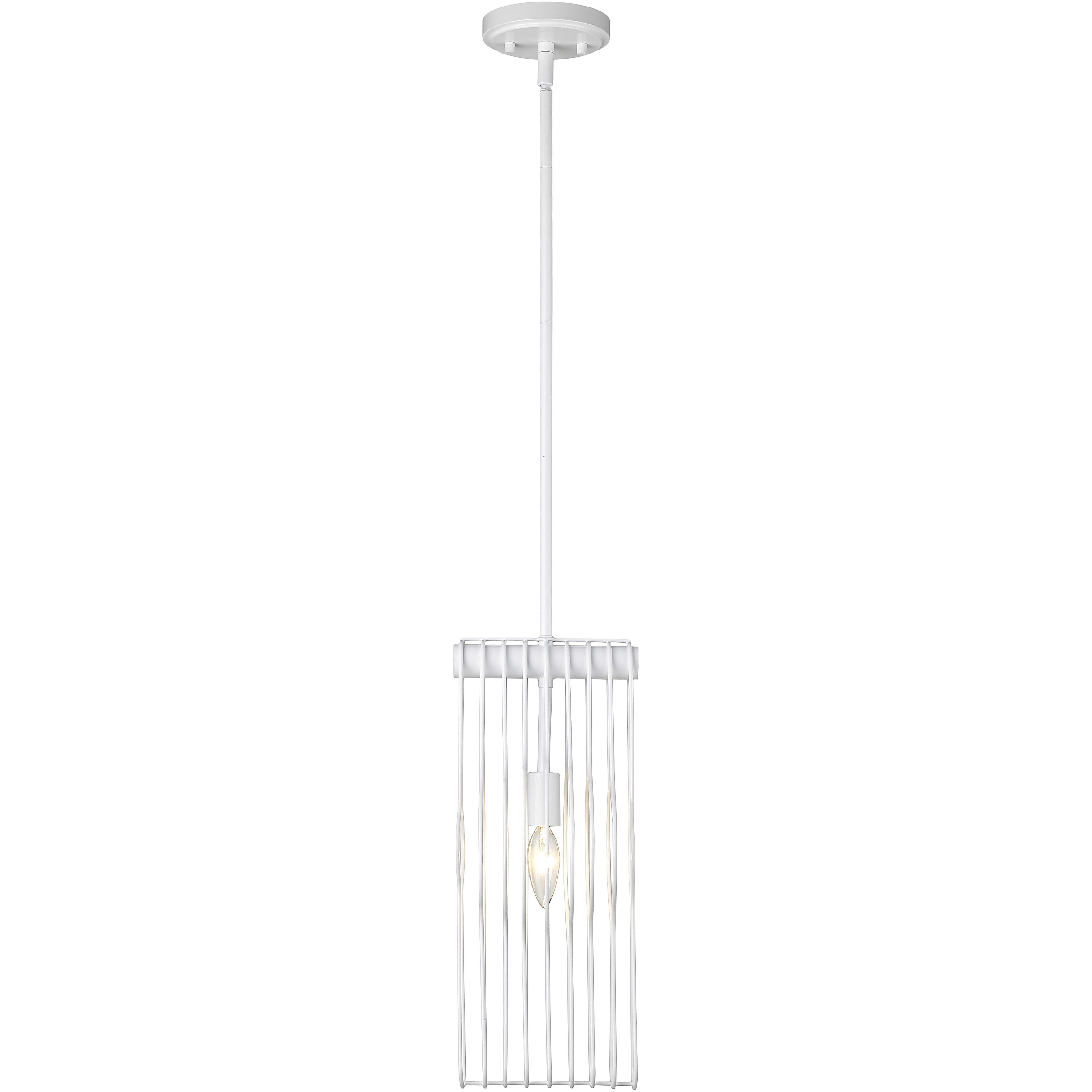 Contour 1 Light 7 inch White Pendant Ceiling Light