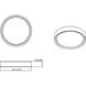 Kawan LED 16 inch Brushed Nickel Flush Mount Ceiling Light